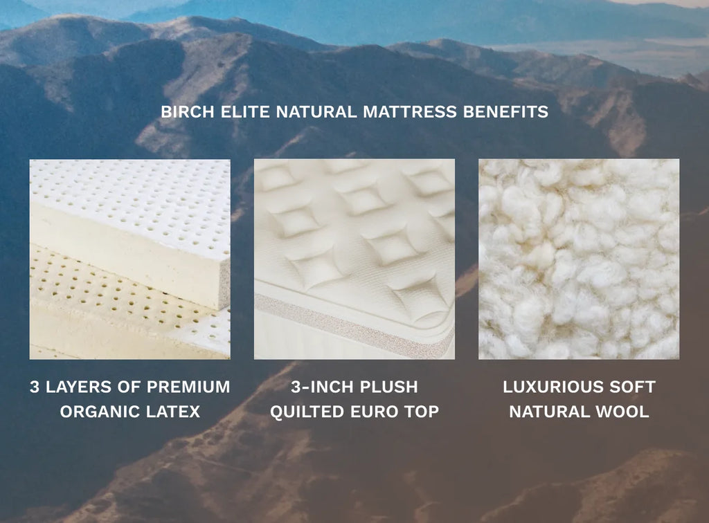 Helix Birch Elite Natural Mattress with Organic Cotton Cover
