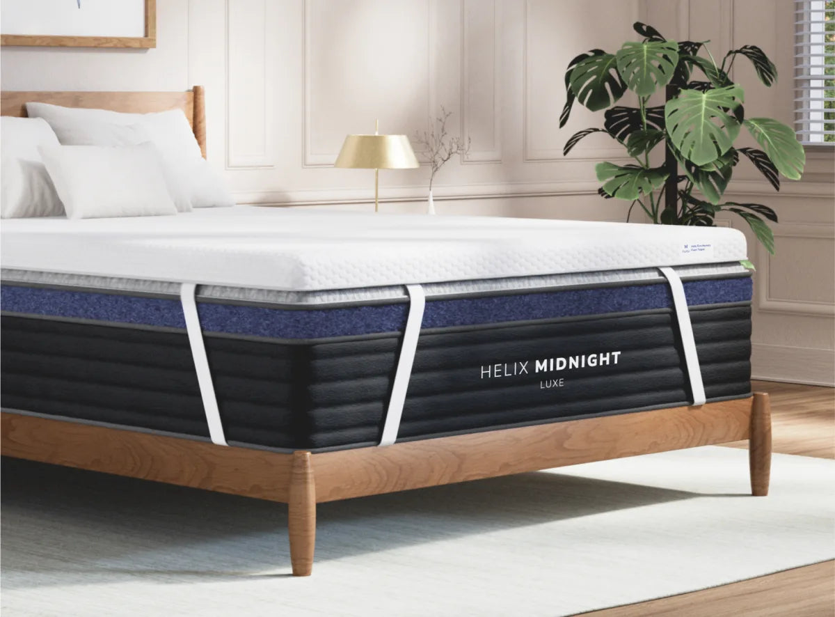 Helix Premium Memory Foam Mattress Topper with GlacioTex Luxury Firm